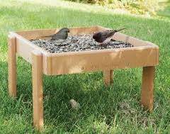 a platform ground bird feeder